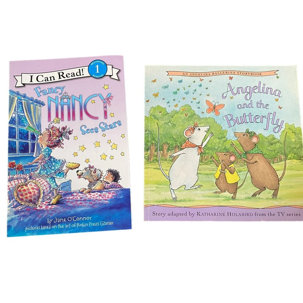 Lot of 2 Books - Fancy Nancy Sees Stars by Jane O'Connor and Angelina and the Bu